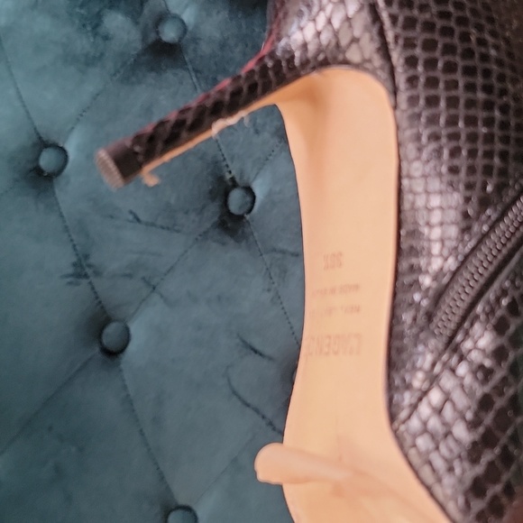 L'agence Snakeskin Black Heeled Ankle Boots size 37.5 NWT - Picture 7 of 13